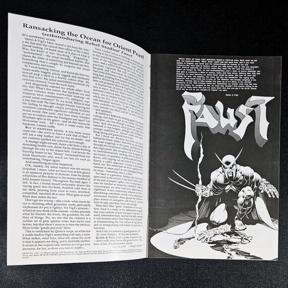 Faust 5-Book Lot 1st Printings 🔑 issues (1991-1995) Tim Vigil Rebel - Picture 4 of 10